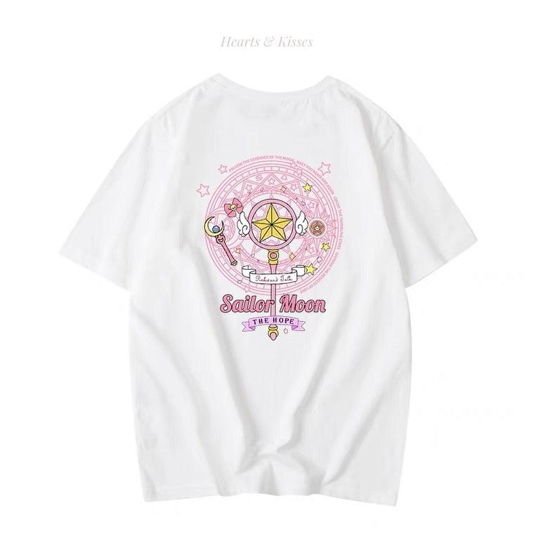 Sailormoon Weapon Print T Shirt Top ( S, M, L, XL) - Hearts & Kisses Fashion Boutique - Online Fashion Malaysia - Dress, Tops, Pants, Rompers, Sportswear & more. We Ship To Malaysia & Singapore