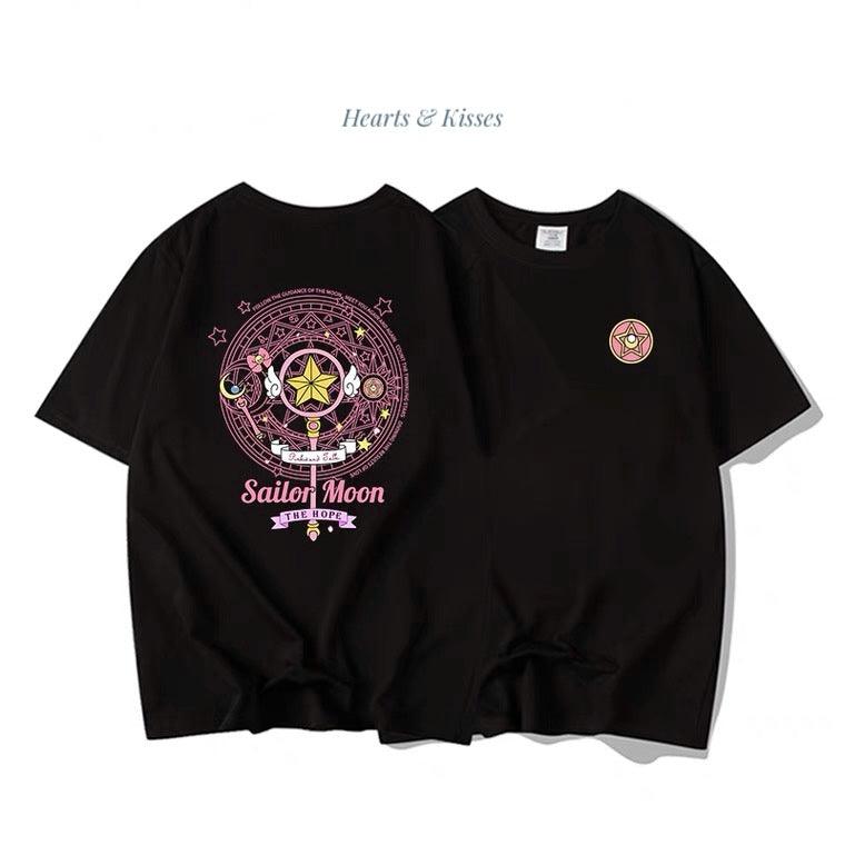 Sailormoon Weapon Print T Shirt Top ( S, M, L, XL) - Hearts & Kisses Fashion Boutique - Online Fashion Malaysia - Dress, Tops, Pants, Rompers, Sportswear & more. We Ship To Malaysia & Singapore