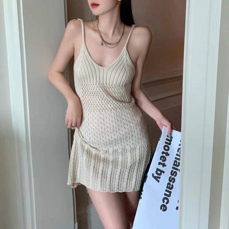 Summer knit dresses with sleeves new arrivals
