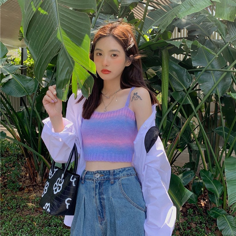 Purple Pink Ombre Blouse Top... - Hearts & Kisses Fashion Boutique - Ready Stock Malaysia - Dress, Tops, Pants, Rompers, Sportswear & more. We Ship To Malaysia & Singapore