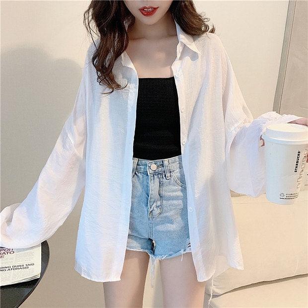 夏天必备～ 纯白色衬衫可以当外套防晒 🤍
Free Size
RM36... - Hearts & Kisses Fashion Boutique - Ready Stock Malaysia - Dress, Tops, Pants, Rompers, Sportswear & more. We Ship To Malaysia & Singapore