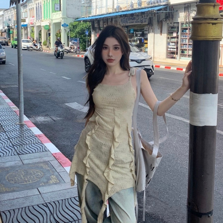 Beige Jelly Fish Bareback Long Top/Dress (S)