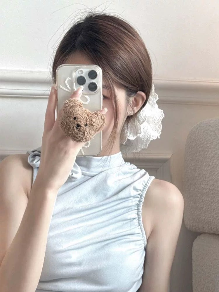 Korean White Hair Rubberband