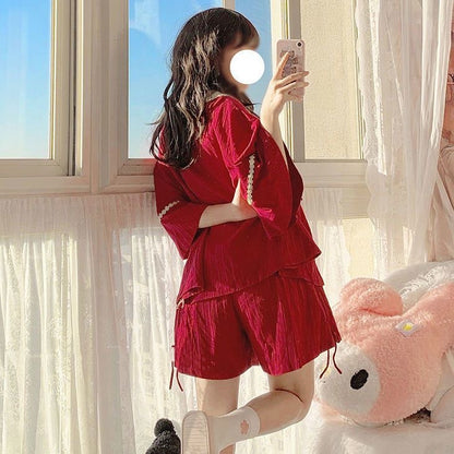 Dolly Red Short Homewear Two Pieces Set Pyjamas