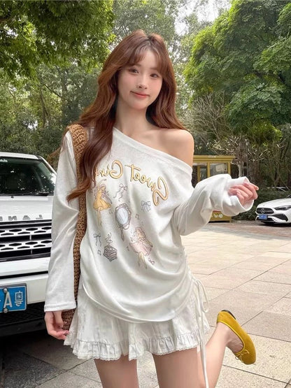 Oversized Thin Long Sleeve Top (B)