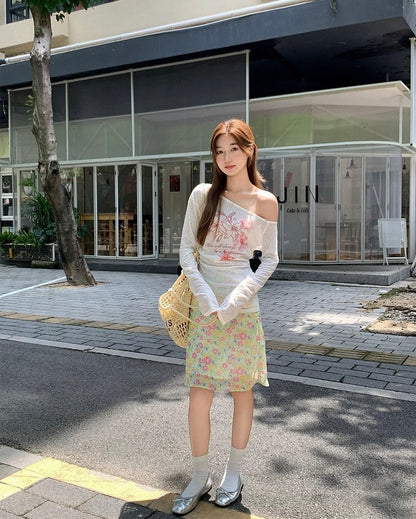 Oversized Thin Long Sleeve Top (C)