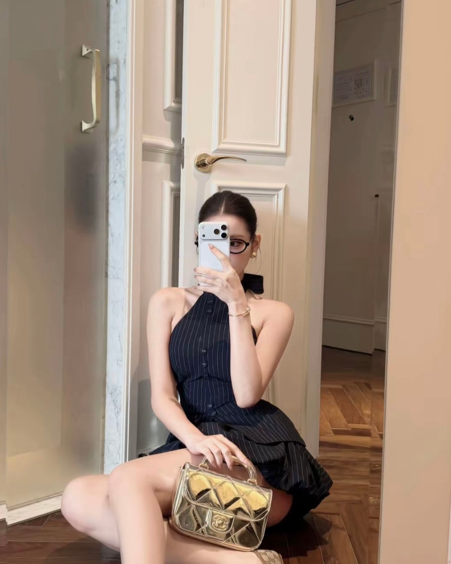 Stripe Top + Shorts Two Piece Set