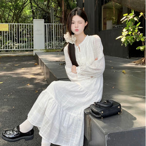 White Long Sleeve Dress