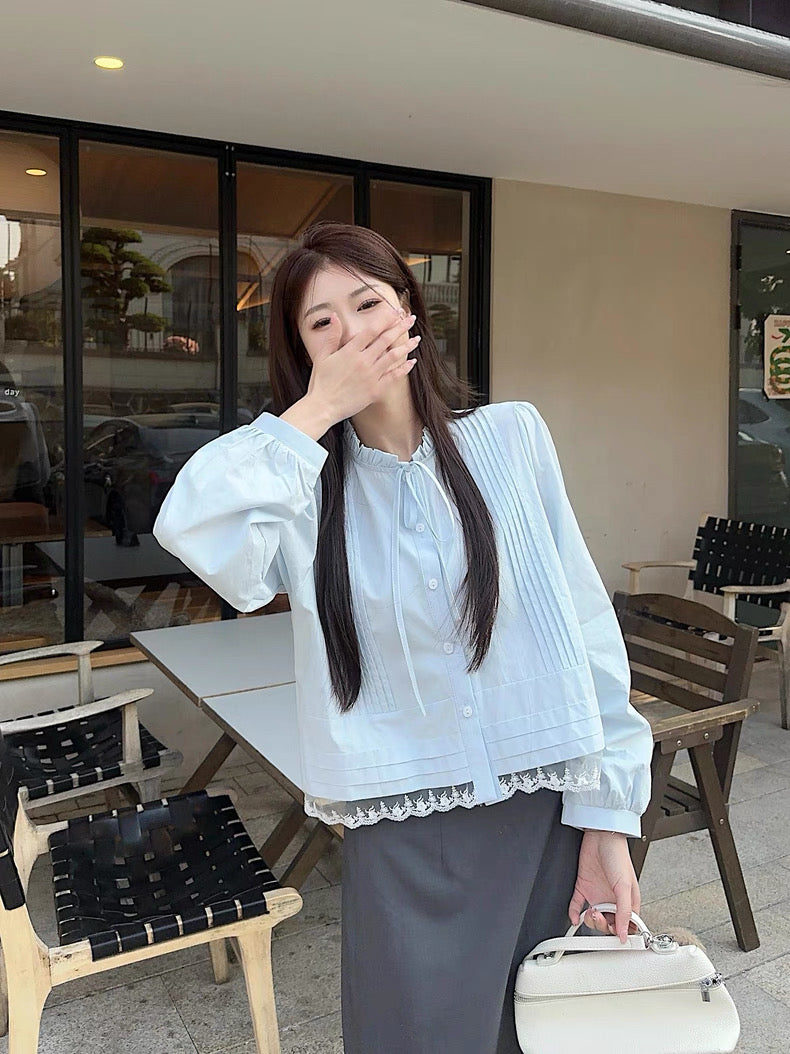 Dolly Blue Long Sleeve Top