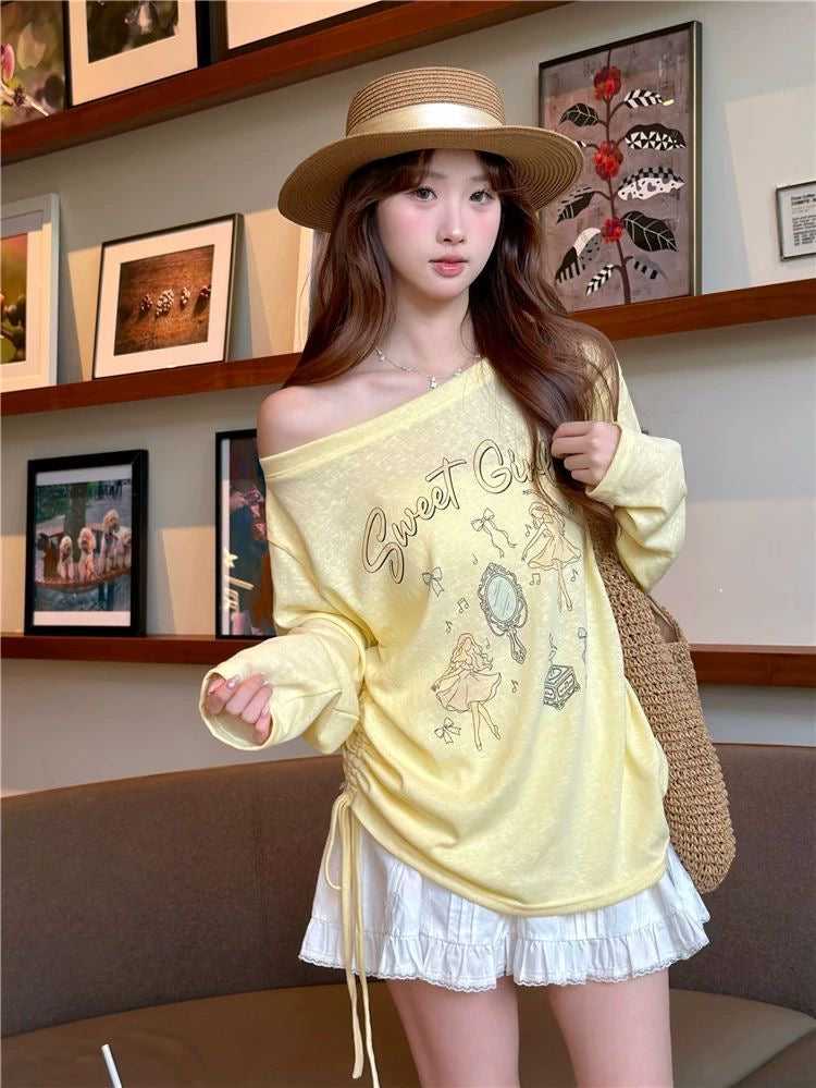 Oversized Thin Long Sleeve Top (B)