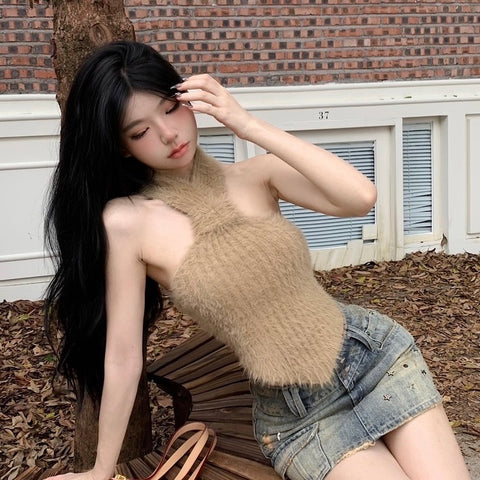 Halter Fuzzy Top