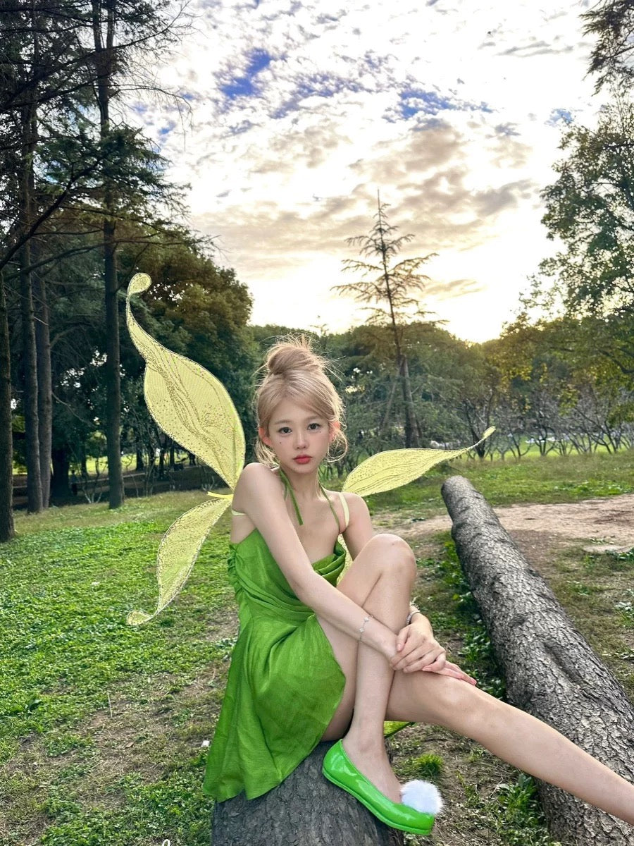 Fairy Bareback Green Dress (S, M, L)