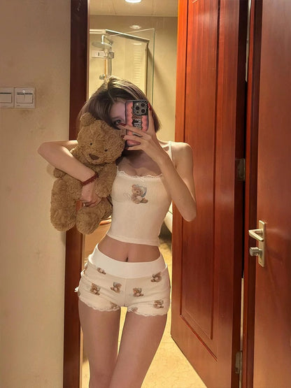 Teddy Top +Short Two Pieces Set