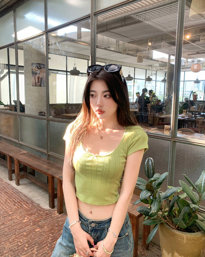 Mix Laces Knitted Top