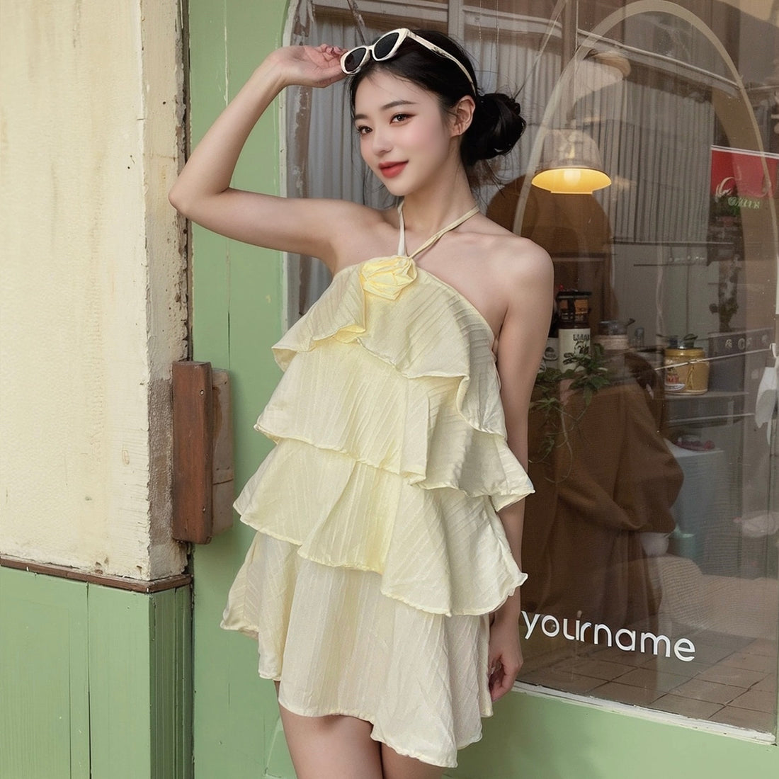 A Flower Layered Dress