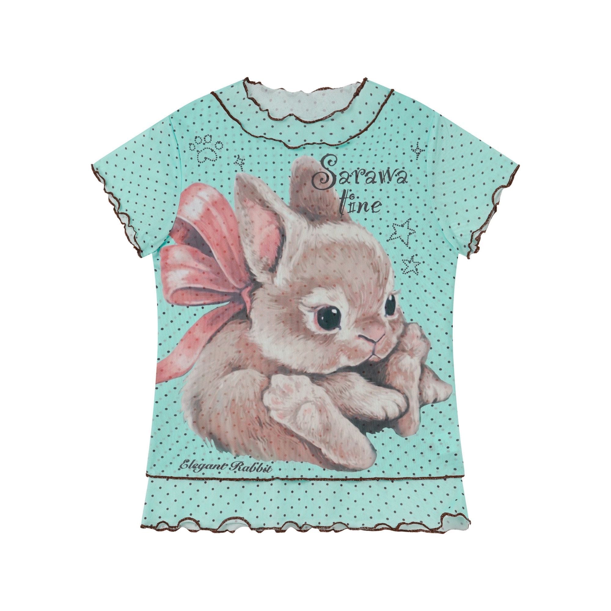 Bunny Mini Dots Mesh Top (Yellow, Mint, White)