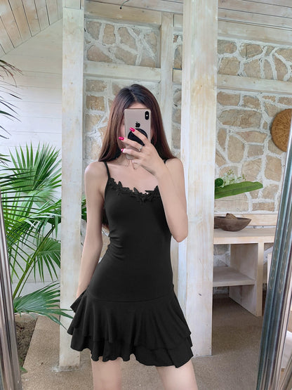 Top + Black Dress Set