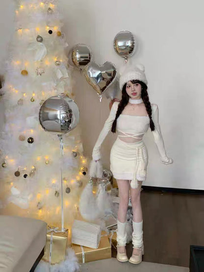 Waist Cut Long Sleeve Dress