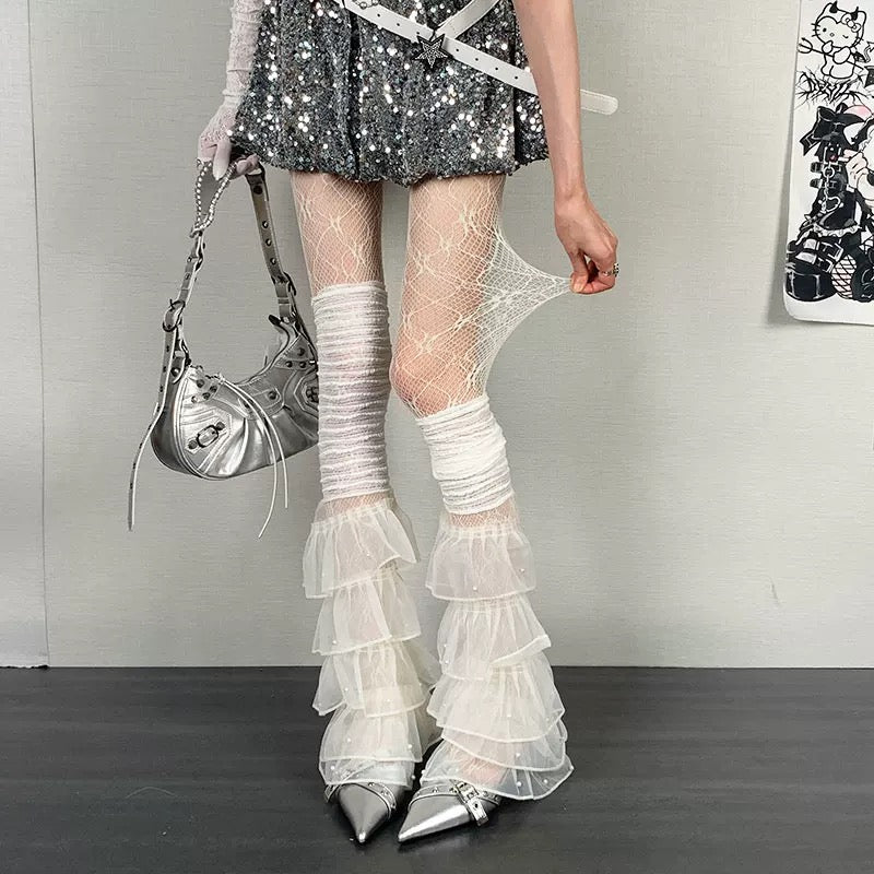 S018 Mesh Long Socks + Legging Set