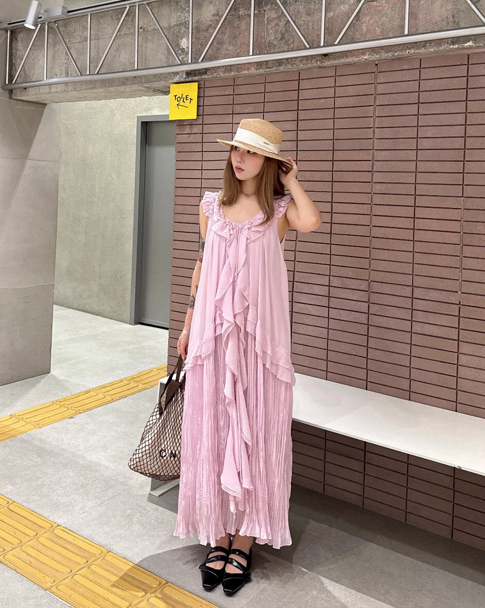 Purple Chiffon Dress