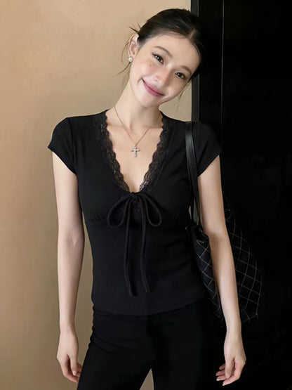 Deep V Collar Top