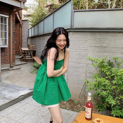 Green Dolly Strap Long Top