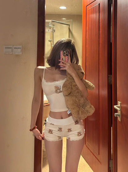 Teddy Top +Short Two Pieces Set