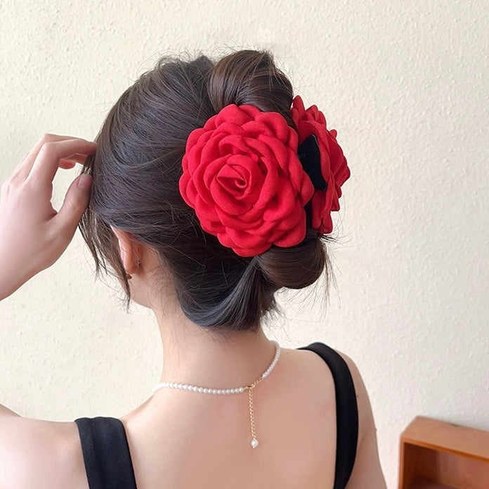 Korean Rose Hair Clip