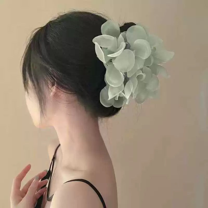 Summer Chiffon Floral Big Hair Clip