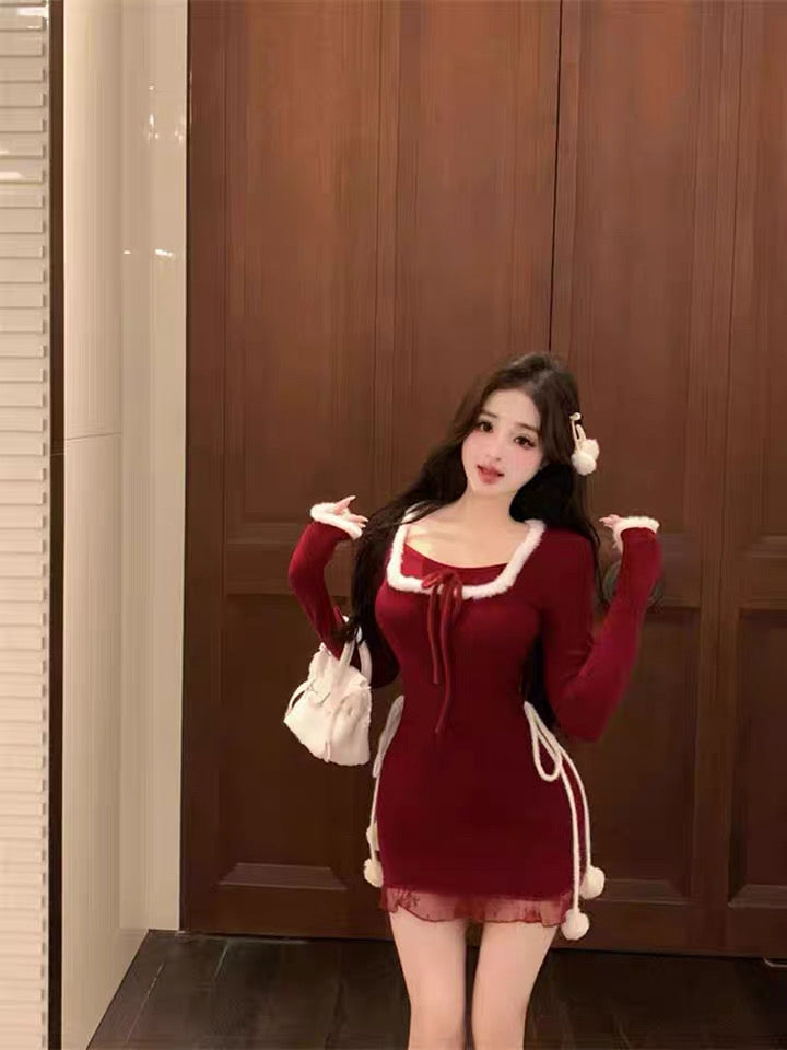 Christmas Long Sleeve Dress C003
