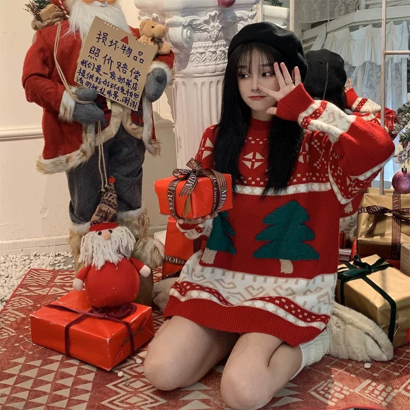 C002 Christmas Knitted Long Sleeve Top