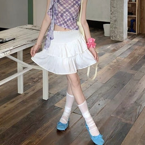 Chloe Mini Skirt (White, Black)