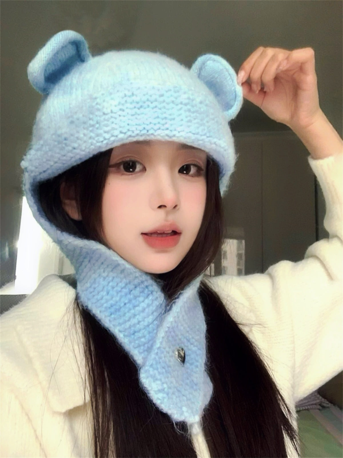 Knitted Teddy Hat