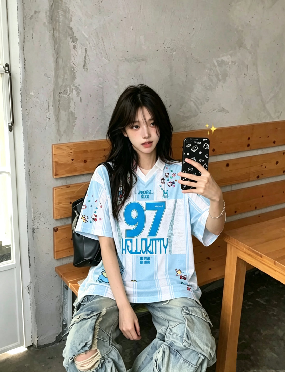 No.97 Blue Ball Tee Top