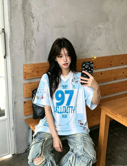 No.97 Blue Ball Tee Top