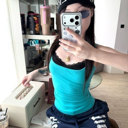 Mix Laces Strap Top