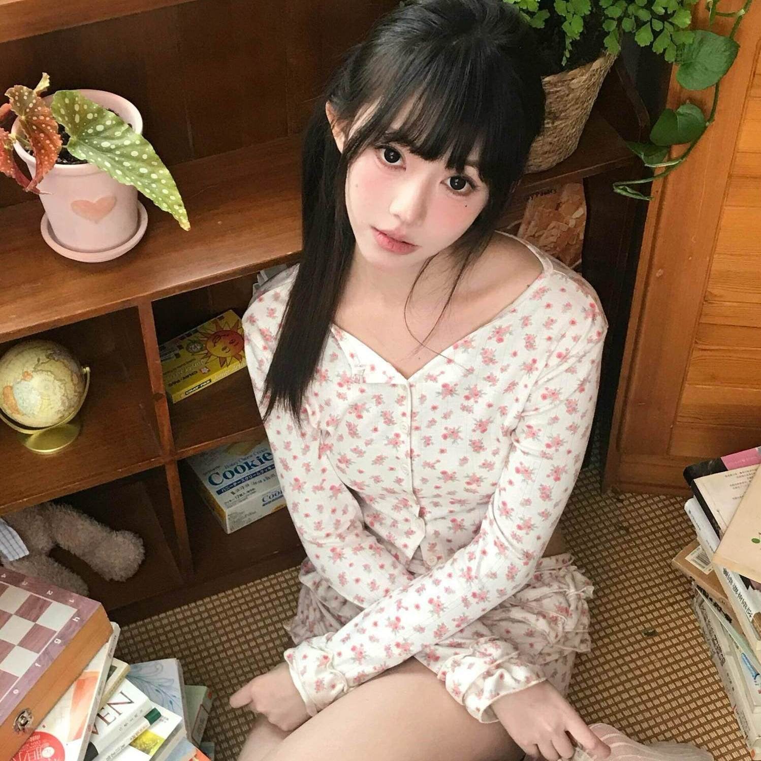 Pink Flo Top + Shorts Two Pieces Set