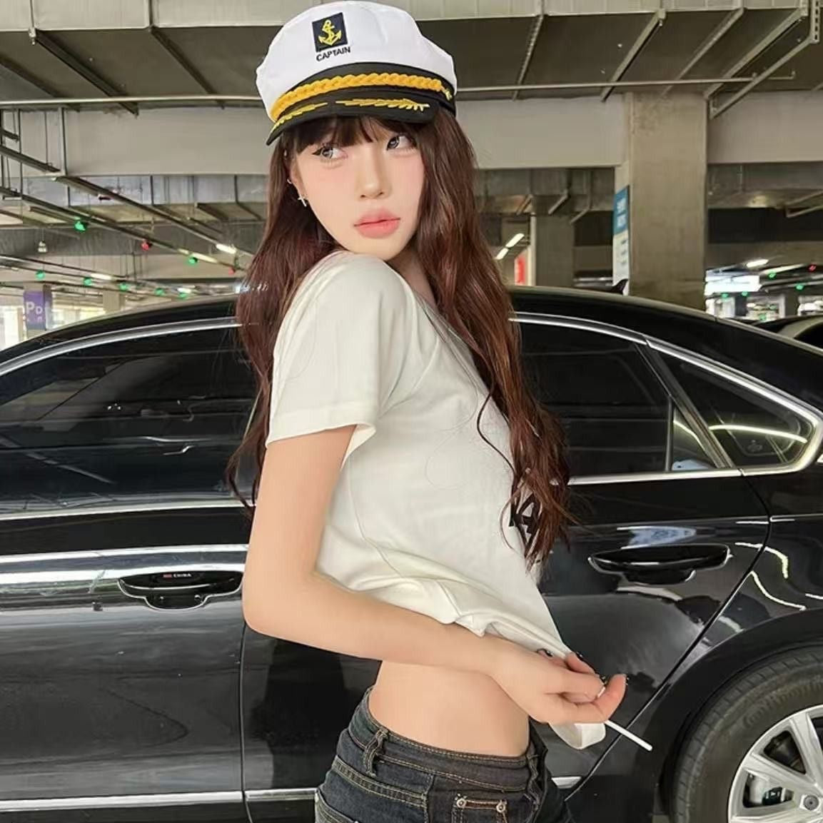 H41 White Sailor Hat