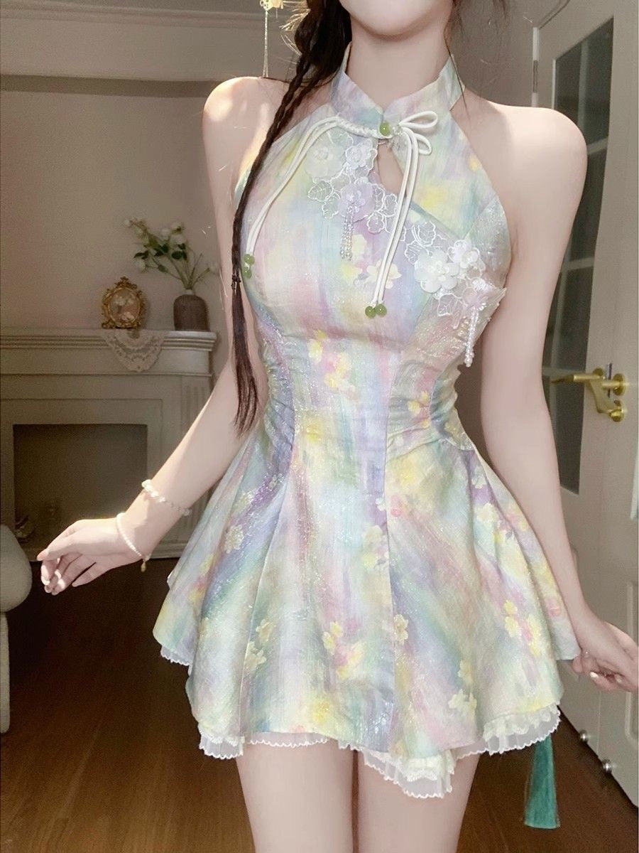 Paint Cheongsam CD036 Dress Set (S)