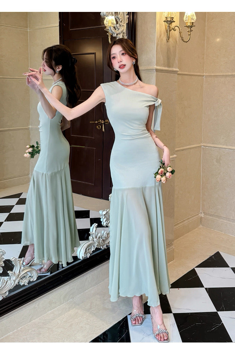 Mint Green Mix Mesh Dress (S, M, L)