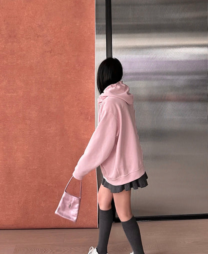 Pink Long Sleeve Cotton Jacket