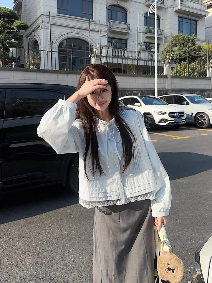 Dolly Blue Long Sleeve Top