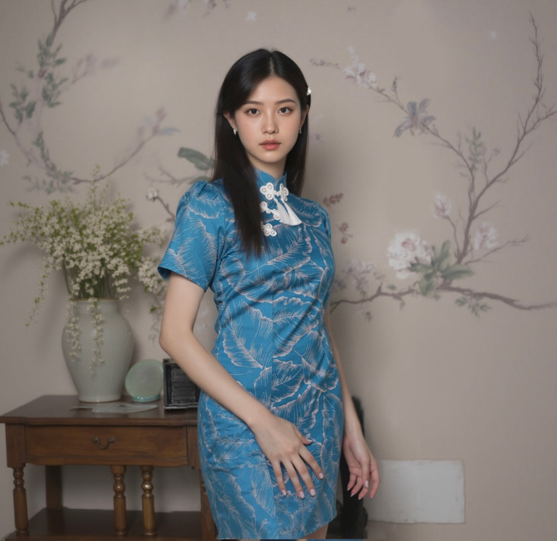 Blue Cheongsam Dress (L)