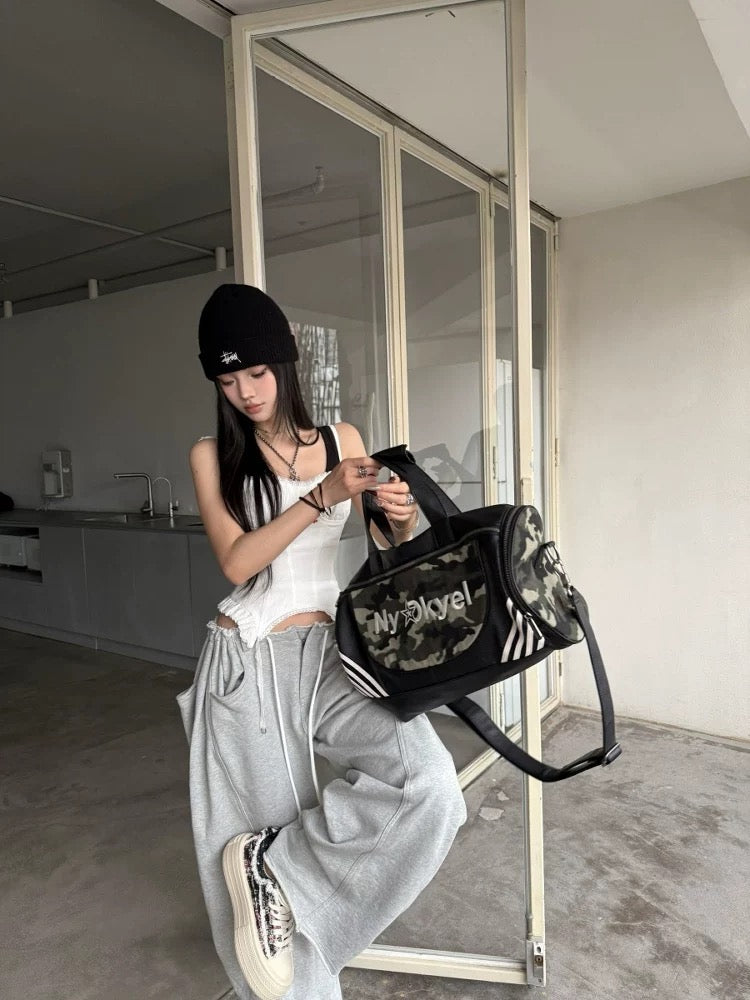 Grey Cotton Long Pants