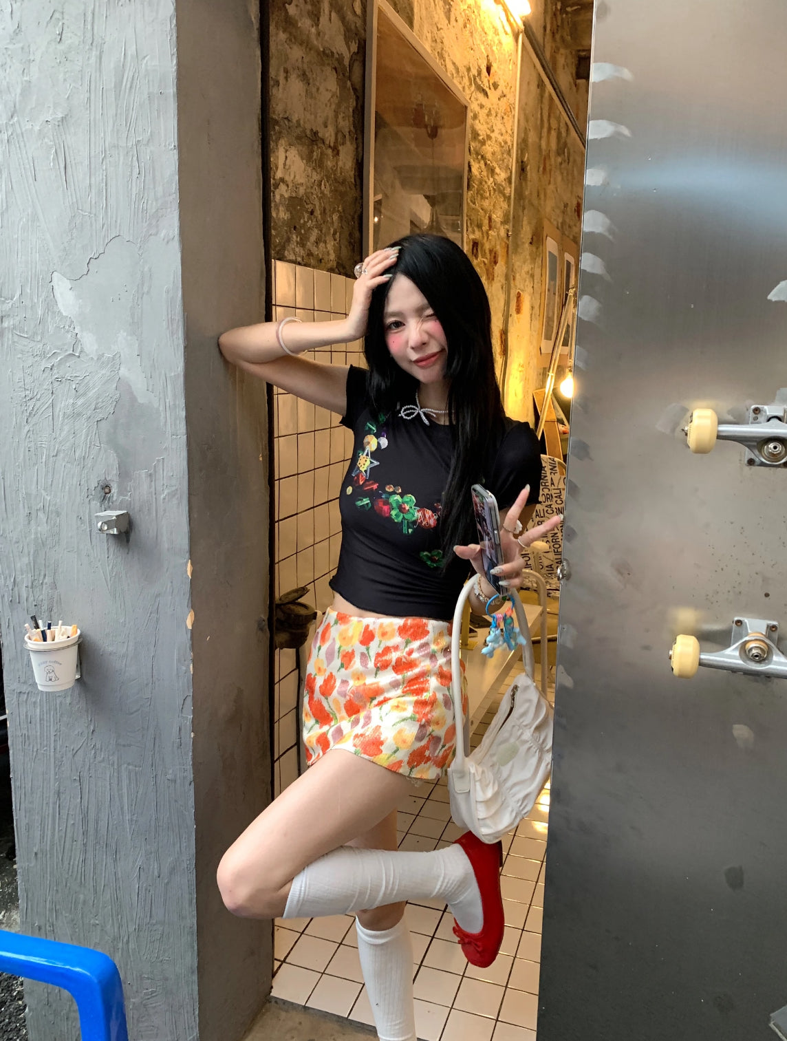 Flo Colour High Waist Skirt SK29 (S, M, L)