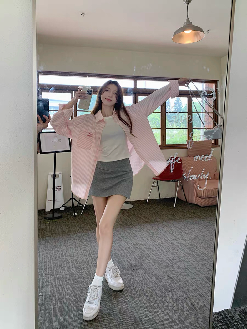 Stripe Pink Long Sleeve Shirt