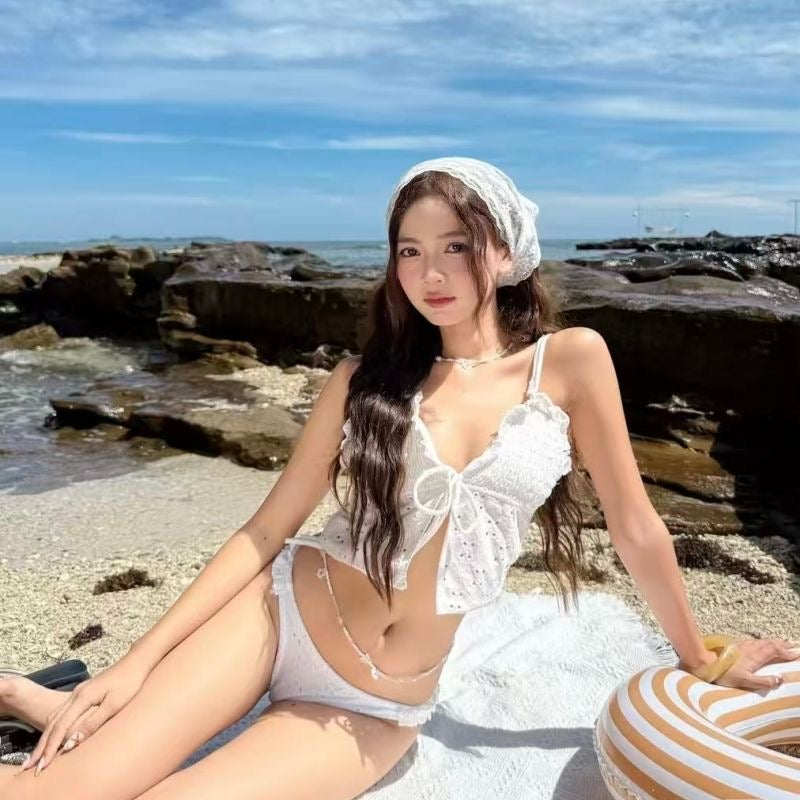 Bikini BK22 Two Piece Set (White , Black)