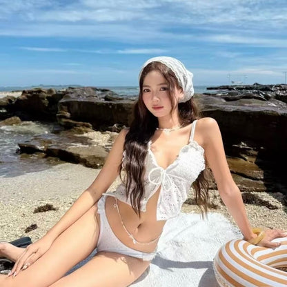 Bikini BK22 Two Piece Set (White , Black)