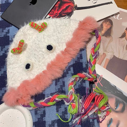 Furry Cute Monster Hat (3 Colours)