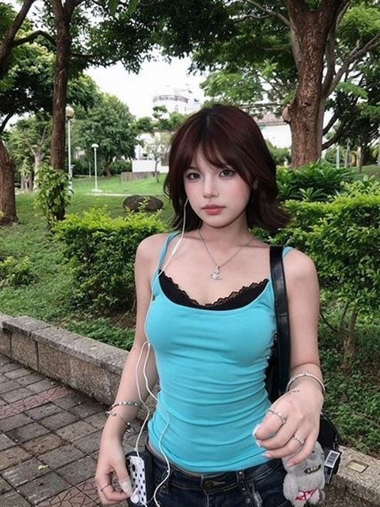 Mix Laces Strap Top
